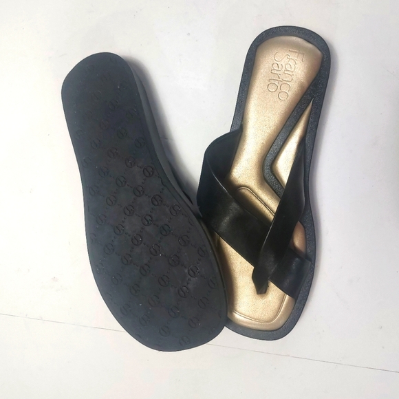 Franco Sarto Black and Gold Sandals Size 8M - Picture 7 of 14